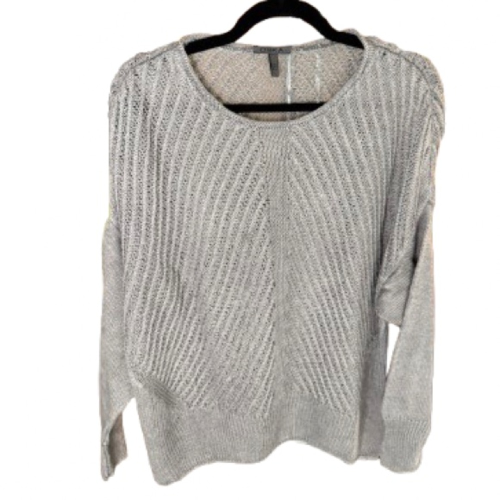 Oska Gray Knit Linen Sweater Size 2 (US M/L) | Minimalist European Style